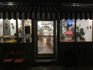 front stoop at Haymaker's Corner Store in Brooklyn