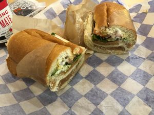 killer sammich. at Haymaker's Corner Store in Brooklyn