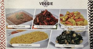 Veggie dishes with pictures at Cafe Lalibela in Tempe