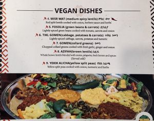 Vegan dishes at Cafe Lalibela in Tempe