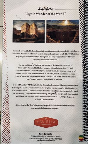 Eighth wonder of the world at Cafe Lalibela in Tempe