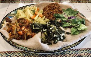 Vegetable combination platter at Cafe Lalibela in Tempe