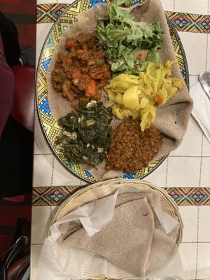 Vegetable platter  #Veganuary at Cafe Lalibela in Tempe