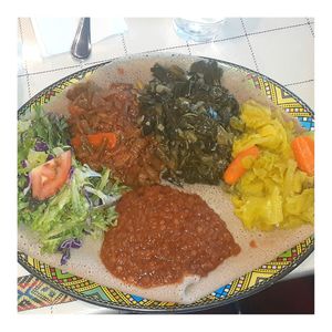 Vegetable Combination Platter at Cafe Lalibela in Tempe
