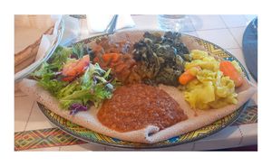 Vegetable Combination platter at Cafe Lalibela in Tempe