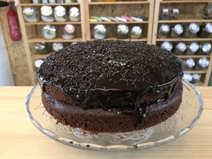 Fudgy chocolate cake at Soul Food in Sintra