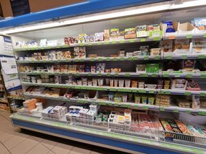 Fridge - hardly any vegan offer at Biocoop G'sundheit in Selestat