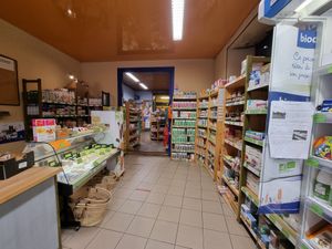 Inside shop at Biocoop G'sundheit in Selestat