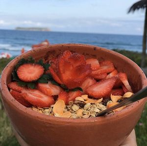 Açaí bowl with a view at Baruc Natural in Florianopolis