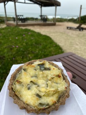 Leek quiche - amazing!!!  at Baruc Natural in Florianopolis