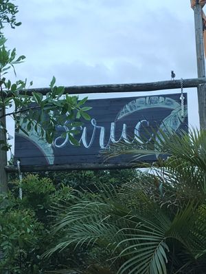 Entry point from hwy and parking lot... at Baruc Natural in Florianopolis