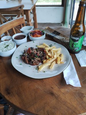 A vegan option of the day at Baruc Natural in Florianopolis