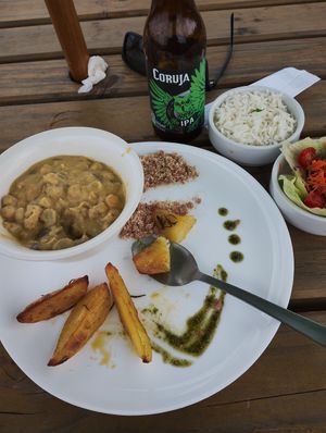 The vegetarian Strogonoff of the day at Baruc Natural in Florianopolis
