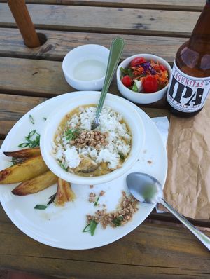 Our daily bread on the sand of world famous Mole at Baruc Natural in Florianopolis