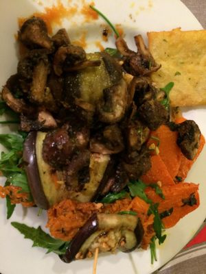 Combination of the various vegan entrees.  at Mercadante Specialites Siciliennes in Nimes