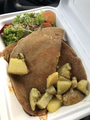 Chien tête en bas (vegan)  at Pancake Fever in Caen