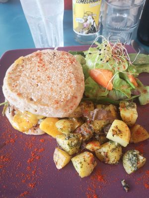 Pancake burger at Pancake Fever in Caen