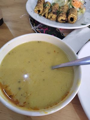 Sopa de lenteja amarilla. at India Town in Mexico City