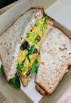 Loved this curry sandwich.🍴2019 at The Juice Box in Lakeland