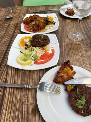 Pakora and onion Bhaji  at Spice Hut in Quesada