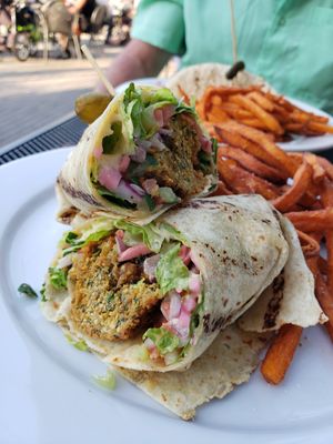 Falafel wrap at Busboys and Poets - Monroe St in Washington