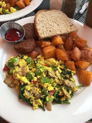 Brunch - tofu scramble at Busboys and Poets - Monroe St in Washington