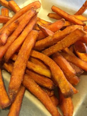 Sweet potato fries - vegan and gluten free at Busboys and Poets - Carroll St in Washington