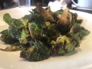 Crispy brussel sprouts 😋  at Busboys and Poets - Carroll St in Washington