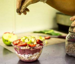 Acai berry bowl made fresh to order at Juicelation in Naples