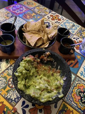 Chips and guacamole   at Jazmin in San Jose Del Cabo
