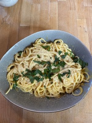   Pasta Antje (sauce cheddar style)  at Vistro in Hamburg