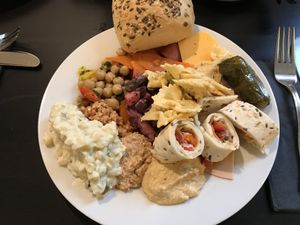 A selection from the savory buffet at Vistro in Hamburg
