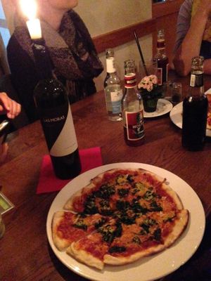 Popeye Pizza :) at Vistro in Hamburg