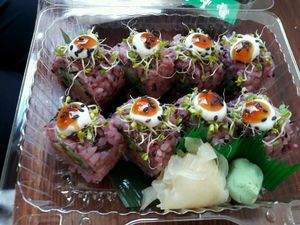 temperyaki sushi at The Root in Wroclaw