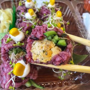 Chickpea “tuna” sushi  at The Root in Wroclaw