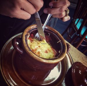 Vegan lasagna at Laimes Skonis in Klaipeda