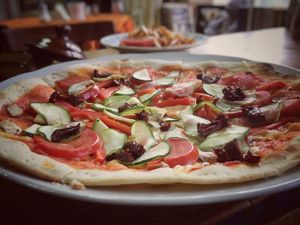 Vegan pica at Laimes Skonis in Klaipeda