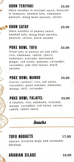 Food menu 6 of 10, July 2021 at Mango Vegan Street Food - Bracka in Warsaw