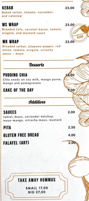 Food menu 10 of 10, July 2021 at Mango Vegan Street Food - Bracka in Warsaw