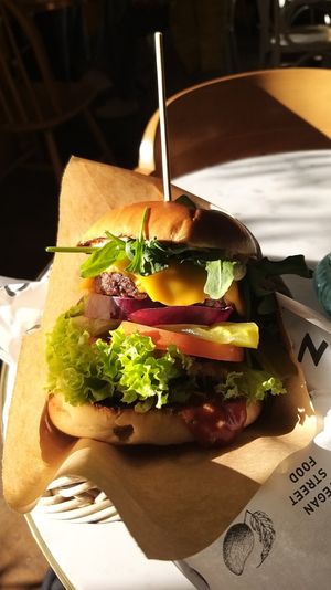 Beyond burger at Mango Vegan Street Food - Bracka in Warsaw