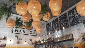 The inside at Mango Vegan Street Food - Bracka in Warsaw