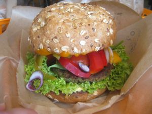 Kosmosa burger at Mango Vegan Street Food - Bracka in Warsaw