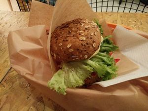 quinoa burger at Mango Vegan Street Food - Bracka in Warsaw