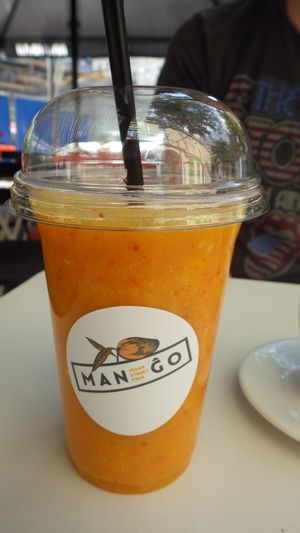 Mango juice at Mango Vegan Street Food - Bracka in Warsaw