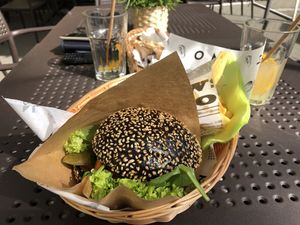 Burger at Mango Vegan Street Food - Bracka in Warsaw