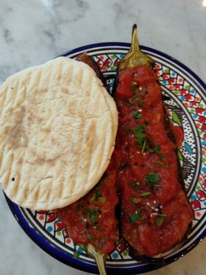 baked aubergine at Mango Vegan Street Food - Bracka in Warsaw