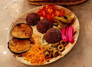 Falafel plate at Mango Vegan Street Food - Bracka in Warsaw