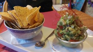Guacamole and nachos at Caos in Ibiza