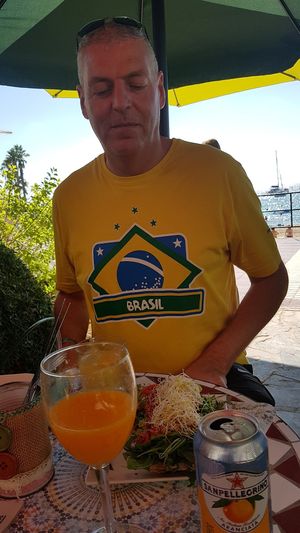 Oj and avo tostadas at Caos in Ibiza