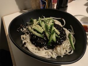noodles with black bean paste, the best!! at YamYam in Berlin